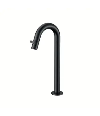 DutchLine Fonteinkraan Hoog Dutchline Round XL 30cm – Mat Zwart