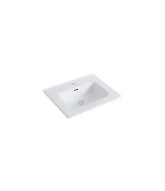 DutchLine Wastafel 60cm wit Keramiek met Kraangat – Dutchline OVI