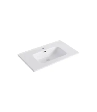 DutchLine Wastafel 80cm wit Keramiek met Kraangat – Dutchline OVI