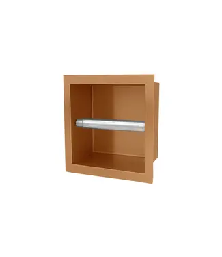 DutchLine Inbouw wcrolhouder Rana Geborsteld Brons Koper