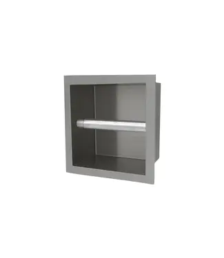 DutchLine Inbouw wcrolhouder Rana Geborsteld RVS