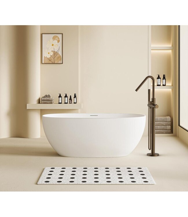 Badkraan Vrijstaand Stria Mat Bruin Brons (PVD) met thermostaat