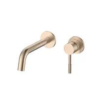 Inbouw Wastafelkraan S-Grip Brons Koper Afbouwdeel met Cold-start en PVD