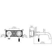 Inbouw Wastafelkraan S-Grip Mat Zwart Afbouwdeel met Cold-start