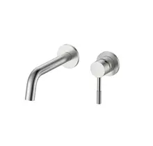 Inbouw Wastafelkraan S-Grip Geborsteld Staal Afbouwdeel met Cold-start