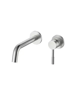 DutchLine Inbouw Wastafelkraan S-Grip Geborsteld Staal Afbouwdeel met Cold-start