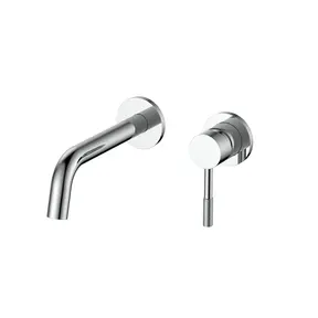 Inbouw Wastafelkraan S-Grip Chroom Afbouwdeel met Cold-start