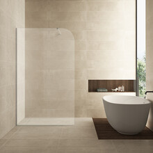 Inloopdouche Douchewand Curvea Helderglas 120x200cm Anti-kalk - 20.3568