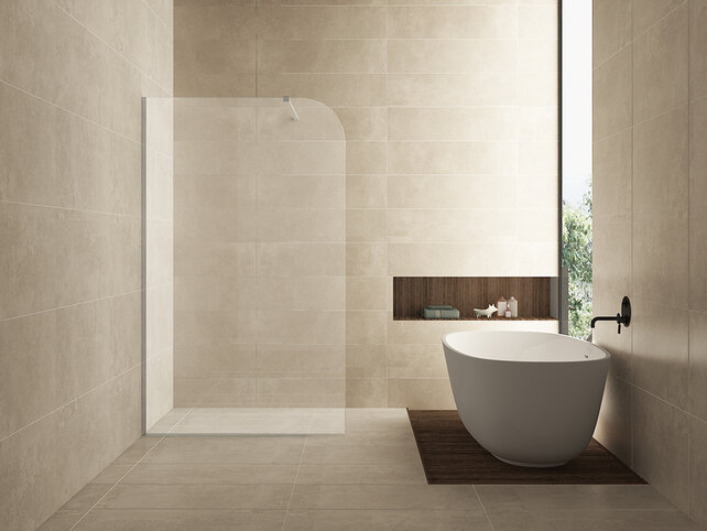 Inloopdouche Douchewand Curvea Helderglas 120x200cm Anti-kalk - 20.3568