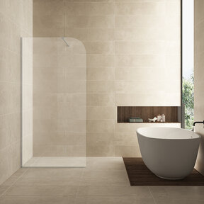 Inloopdouche Douchewand Curvea Helderglas 100x200cm Anti-kalk - 20.3567