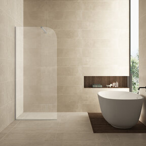 Inloopdouche Douchewand Curvea Helderglas 90x200cm Anti-kalk - 20.3566