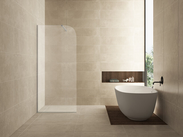 Inloopdouche Douchewand Curvea Helderglas 90x200cm Anti-kalk - 20.3566