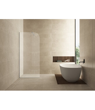 Wiesbaden Inloopdouche Douchewand Curvea Helderglas 80x200cm Anti-kalk - 20.3563