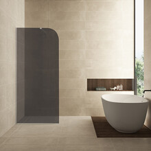 Inloopdouche Douchewand Curvea Rookglas 90x200cm Anti-kalk - 20.3587