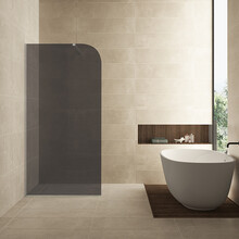 Inloopdouche Douchewand Curvea Rookglas 100x200cm Anti-kalk - 20.3588