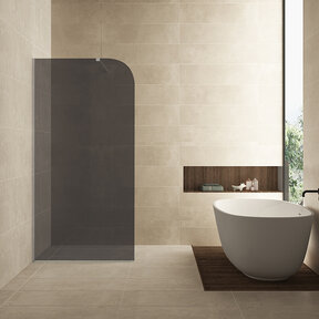 Inloopdouche Douchewand Curvea Rookglas 100x200cm Anti-kalk - 20.3588