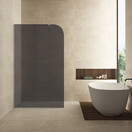 Inloopdouche Douchewand Curvea Rookglas 120x200cm Anti-kalk - 20.3589