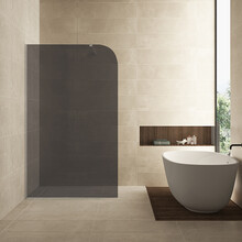 Inloopdouche Douchewand Curvea Rookglas 120x200cm Anti-kalk - 20.3589
