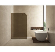 Inloopdouche Douchewand Curvea Vintage Brons 120x200cm Anti-kalk - 20.3585