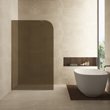 Inloopdouche Douchewand Curvea Vintage Brons 120x200cm Anti-kalk - 20.3585