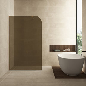 Inloopdouche Douchewand Curvea Vintage Brons 120x200cm Anti-kalk - 20.3585