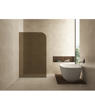 Wiesbaden Inloopdouche Douchewand Curvea Vintage Brons 120x200cm Anti-kalk - 20.3585