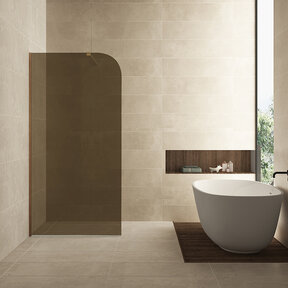 Inloopdouche Douchewand Curvea Vintage Brons 100x200cm Anti-kalk - 20.3584