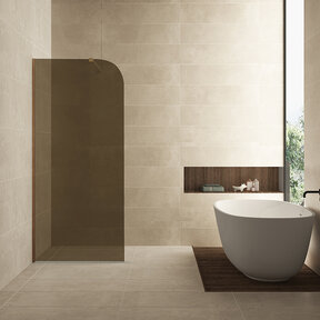 Inloopdouche Douchewand Curvea Vintage Brons 80x200cm Anti-kalk - 20.3582