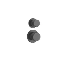 Inbouw thermostaat DutchLine Grip 2-weg Afbouwdeel Gunmetal