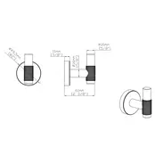 Handdoekhaak Grip Geborsteld Staal met reliëf