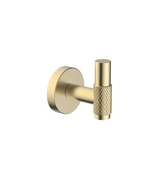 DutchLine Handdoekhaak Grip Geborsteld Goud (PVD-Gecoat) met reliëf