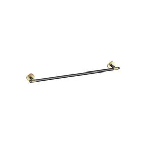 Handdoekrek Grip Zwart / Goud 60cm (PVD-gecoat) met reliëf
