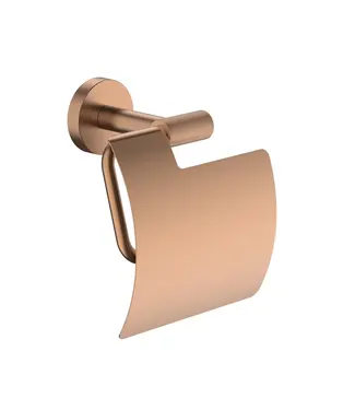 DutchLine Toiletrolhouder met klep Grip Brons Koper (PVD-gecoat)