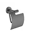 DutchLine Toiletrolhouder met klep Grip Gunmetal (PVD-gecoat)