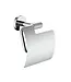 Toiletrolhouder met klep Grip Chroom