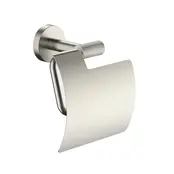 Toiletrolhouder met klep Grip Geborsteld Staal