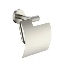 Toiletrolhouder met klep Grip Geborsteld Staal