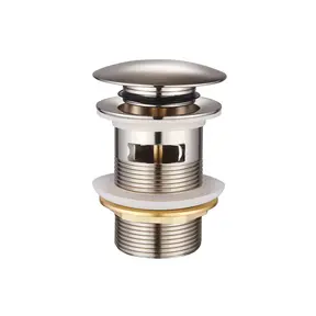 Afvoerplug Clickwaste met overloop LUXE RVS 7,8cm