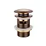 DutchLine Afvoerplug Clickwaste met overloop LUXE Brons Koper 7,8cm - PVD-gecoat