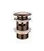 DutchLine Afvoerplug Clickwaste met overloop LUXE Brons Koper 7,8cm - PVD-gecoat