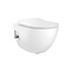 CREAVIT Hangtoilet met Bidet Randloos met geïntegreerd Koud kraan incl. softclose toiletbril