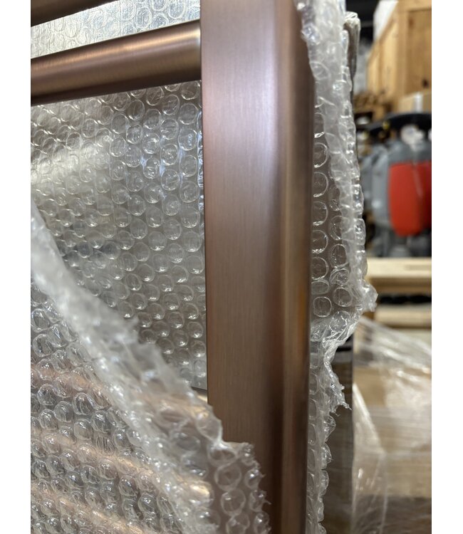 Handdoekradiator 160x60cm Geborsteld Koper - 557 Watt Midden aansluiting