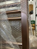 Handdoekradiator 160x60cm Geborsteld Koper - 557 Watt Midden aansluiting