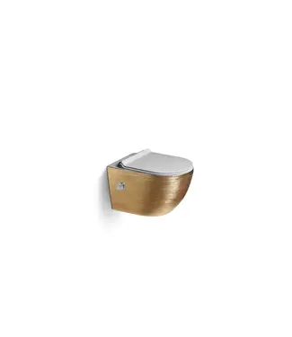 DutchLine Hangtoilet met geintegreerde bidetkraan Luccio Mat Goud - excl. wc-bril