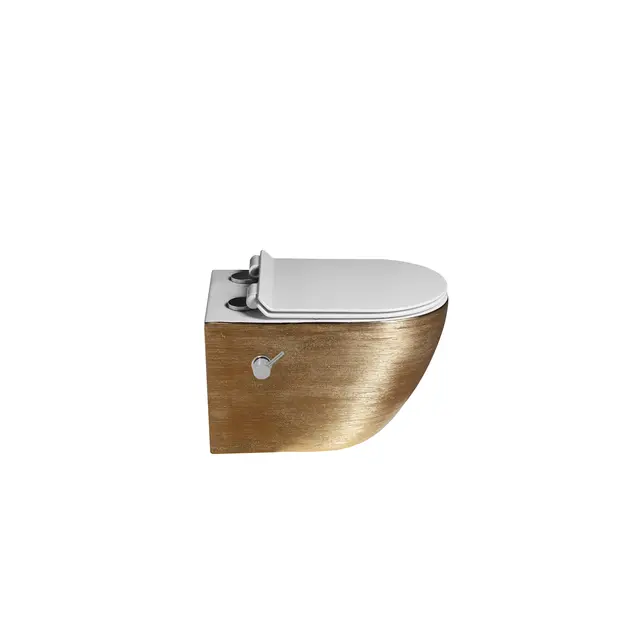 Hangtoilet met geintegreerde bidetkraan Luccio Mat Goud - excl. wc-bril