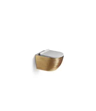 DutchLine Hangtoilet Luccio Mat Goud - excl. wc-bril