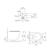 Hangtoilet Luccio Mat Goud - excl. wc-bril