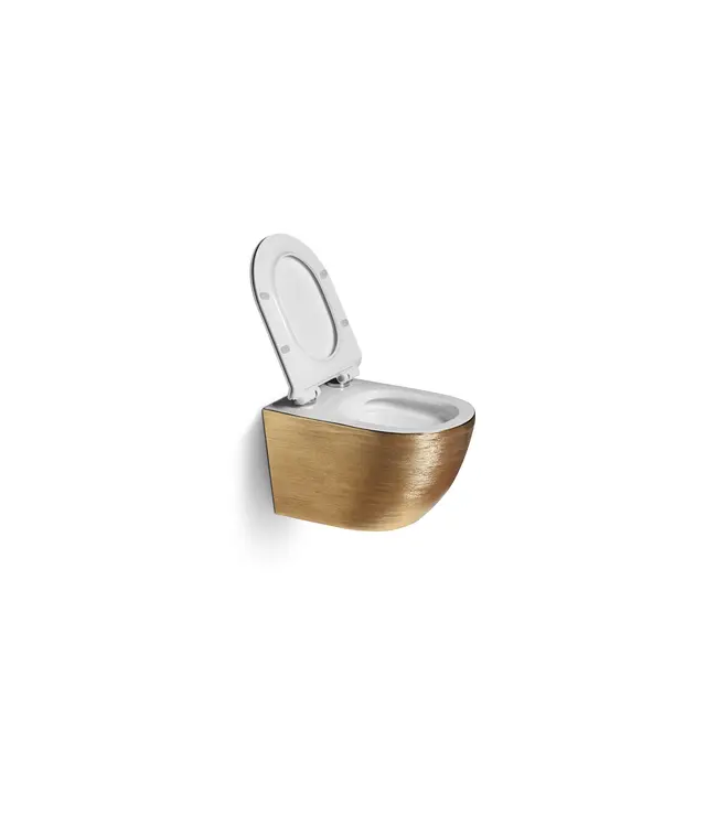 Hangtoilet Luccio Mat Goud - excl. wc-bril