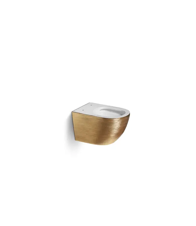 Hangtoilet Luccio Mat Goud - excl. wc-bril