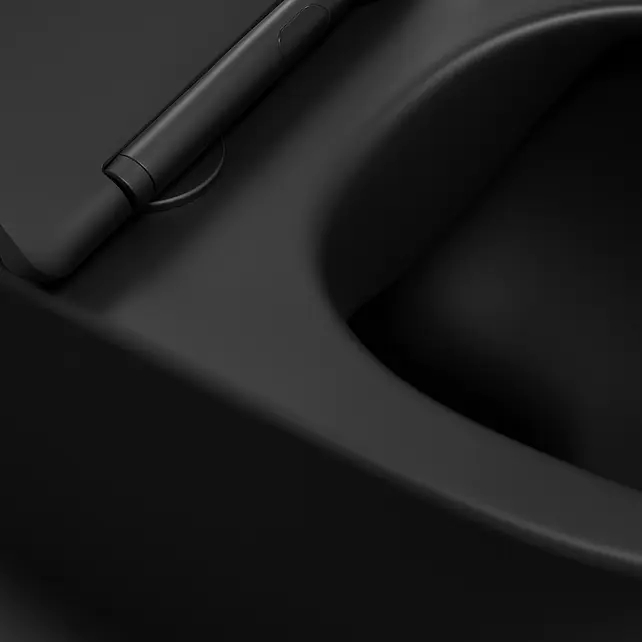 Hangtoilet Luccio Mat Zwart - excl. wc-bril